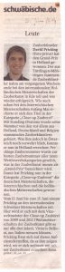 Zeitungsartikel zum Gewinn in Oesterreich